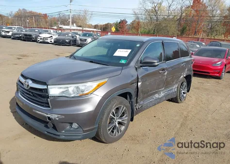 2016 Toyota Highlander Xle V6 из США, поврежденный, VIN 5TDJKRFH8GS299258